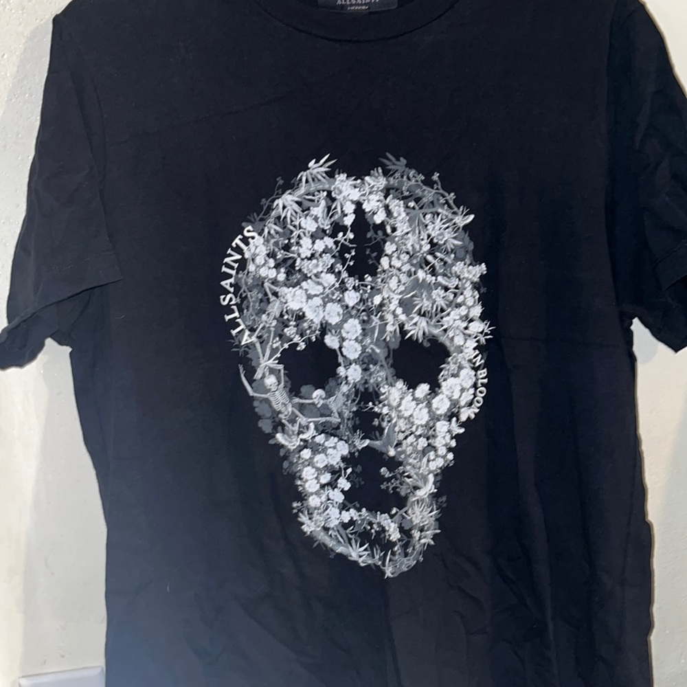 All Saints Skull Black T-Shirt